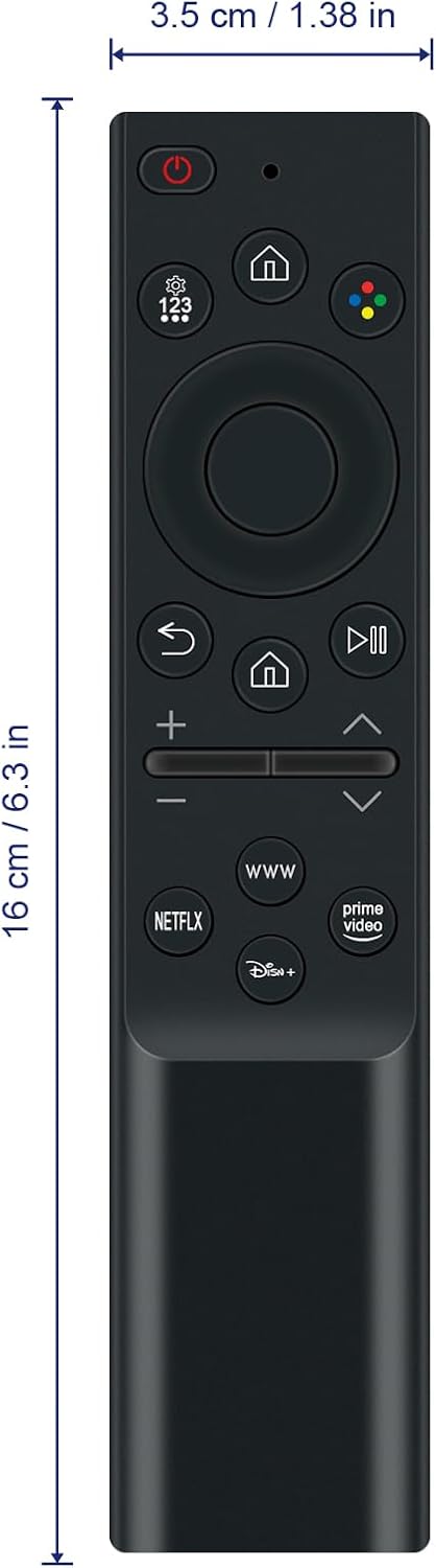 Remote control with dimensions indicated