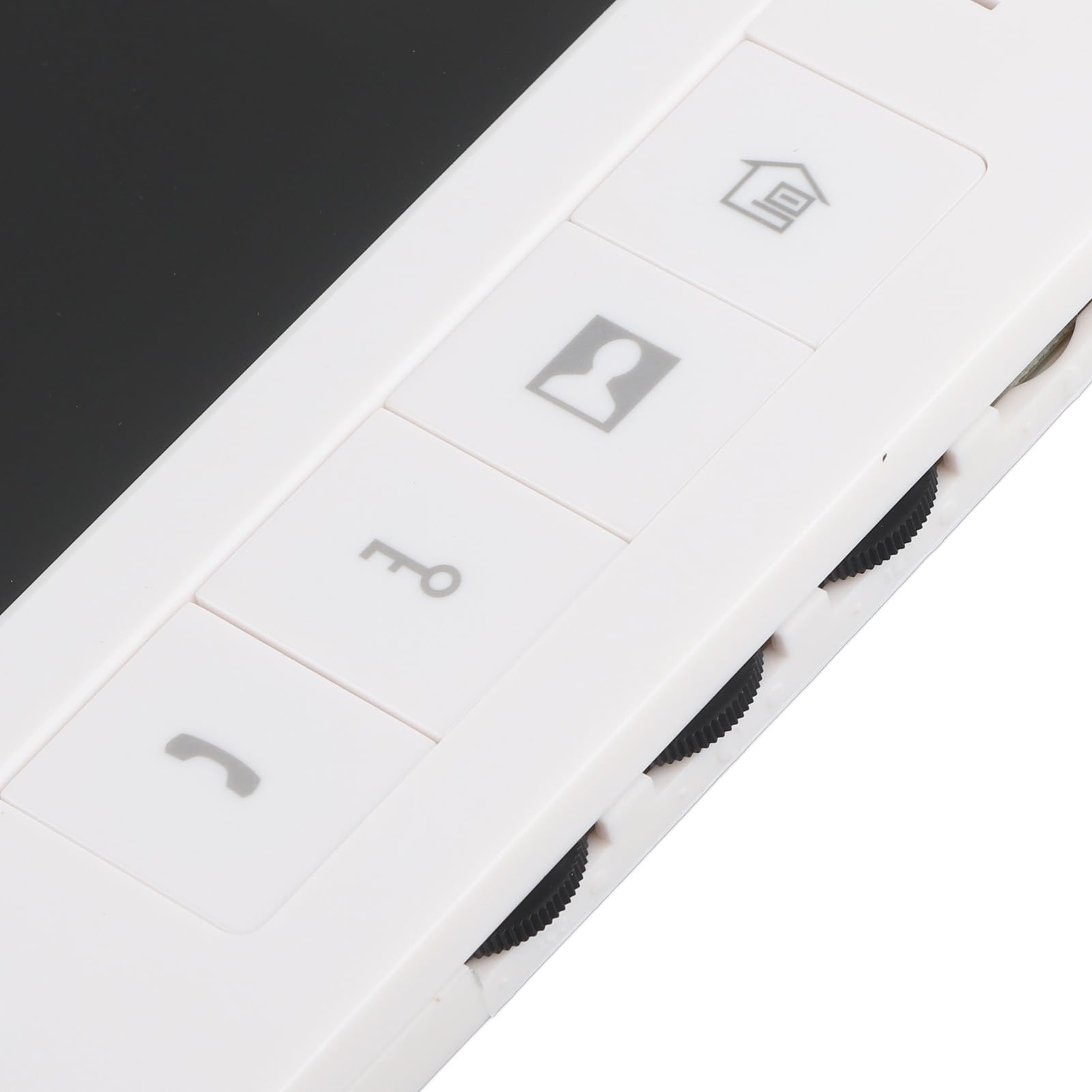 7 Pulgadas Videoportero Con Cable Kit Visión Nocturna Intercomunicador 2 Vías Sistema Timbre Video Sistemas De Seguridad Para Oficina Apartamento Villa AC100‑240v(EU Plug-Blanco)