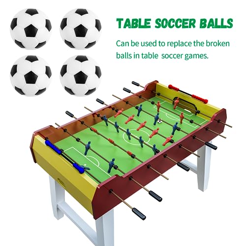12 Stück Kickerball, Tischkicker Bälle, Tischfussball Bälle Ersatzbälle für Erwachsene und Kinder Fußball Tisch Spiel (32mm, Schwarz Weiß)
