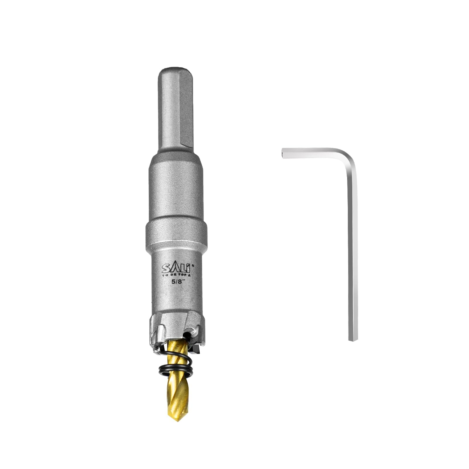 SALI Lochsäge Hartmetall-Bohrer TCT-Metall Lochsäge Bohrer mit Titanbeschichteter Zentrierbohrer Ideal für Löchern in Edelstahl, Eisen, Legierung, Holz, Kunststoff (Ø 16 mm)