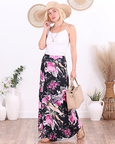 Image of Popana Long Maxi Skirt for Women, Flowy Long Skirts for Women | High Waisted Soft Trendy Rayon, Sundress Convertible Skirt, Long Length Bodycon Maxi Skirt, Petite and Plus Size