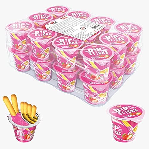 Hugs Motu Patlu Dip Sticks- Strawberry dip and Biscuit Sticks (24 pcs)