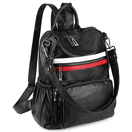 Image of Uromee Travel Backpack Purse Women Vegan Leather Tassel Shoulder Bag