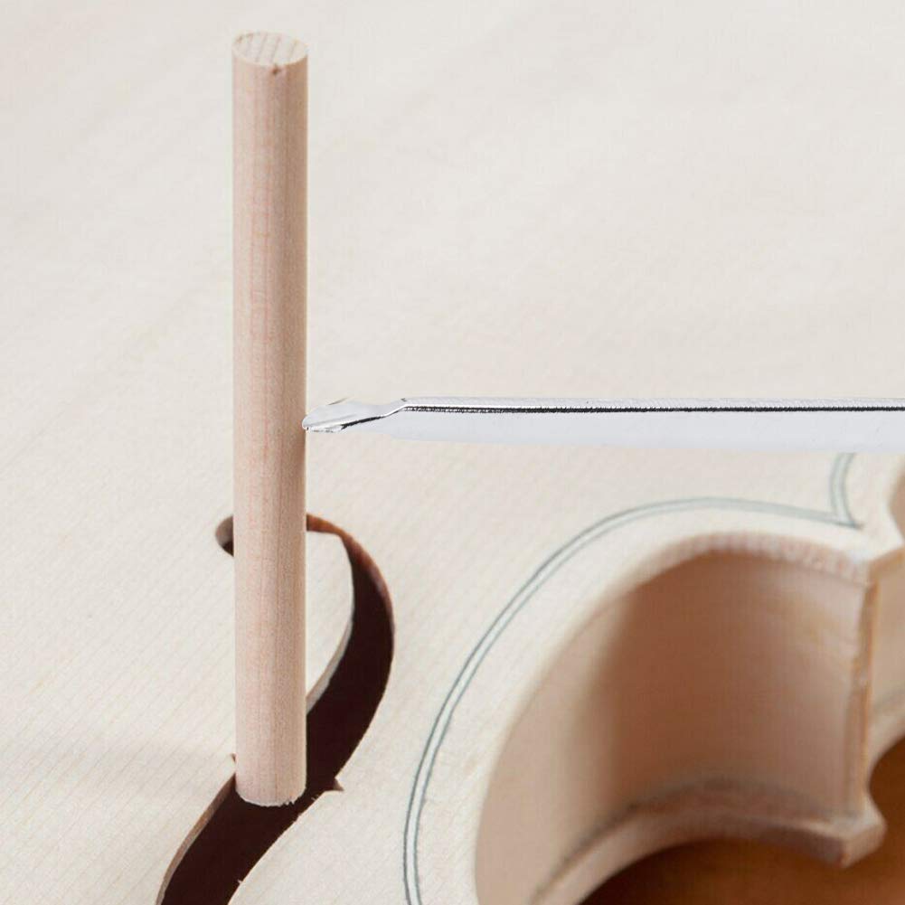 10 Pcs Violon Sound Post Set, En Bois Violon Colonne Épicéa Sound-post En Acier Inoxydable Sound Post Setter Installé Outil
