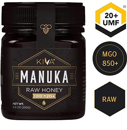 Kiva Miel de Manuka pura (Nueva Zelanda) UMF 20+ certificado, 250 gram