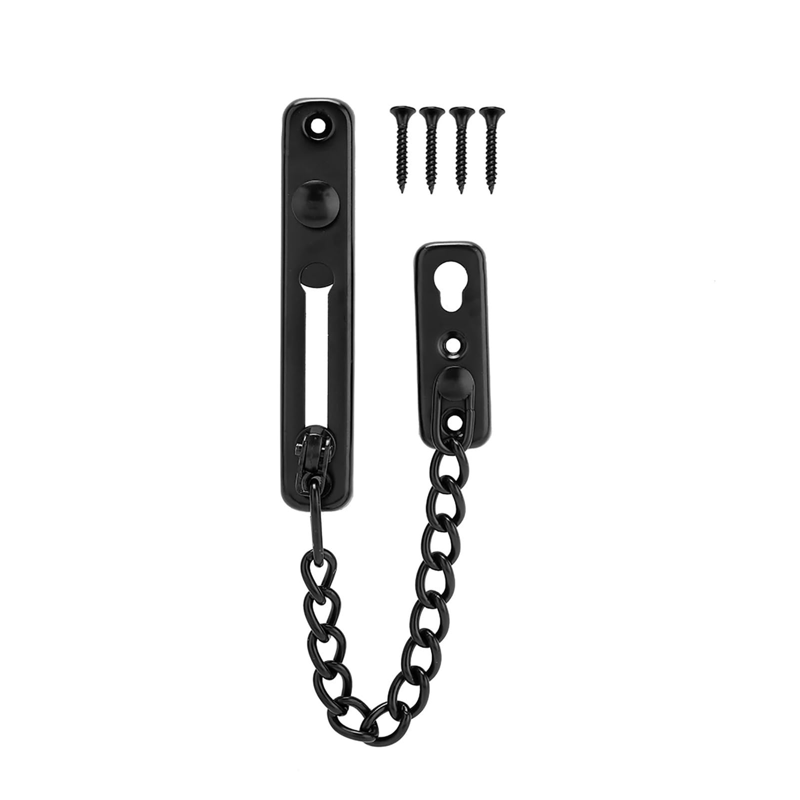 Stainless Steel Chain Door Lock Security Guard Inside Home Hotel for Door(Black 201)