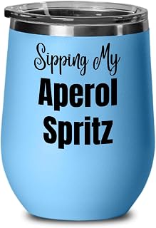Aperol Spritz Wine Glass, Gifts for Aperol Spritz Drinkers, Fun Drinkware for Aperol Spritz Party Gifts