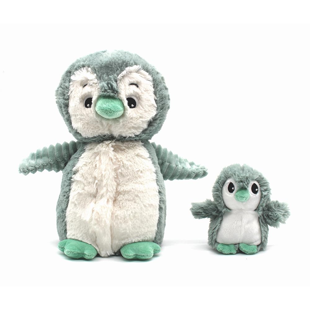 Les Ptipotos by Glissou Le Penguin – Soft Plush – Ideal Birth Gift – Mint Green – 16 cm