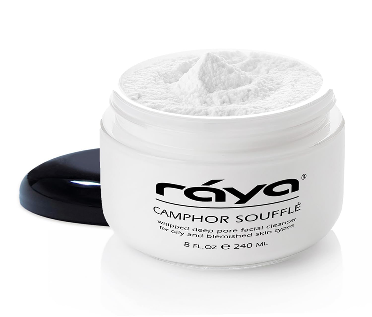 Raya Camphor Soufflé Facial Cleanser 8 oz (101) | pH Balanced Face Wash for Oily, Blemished, and Break-Out Skin | Helps Reduce White-Heads and