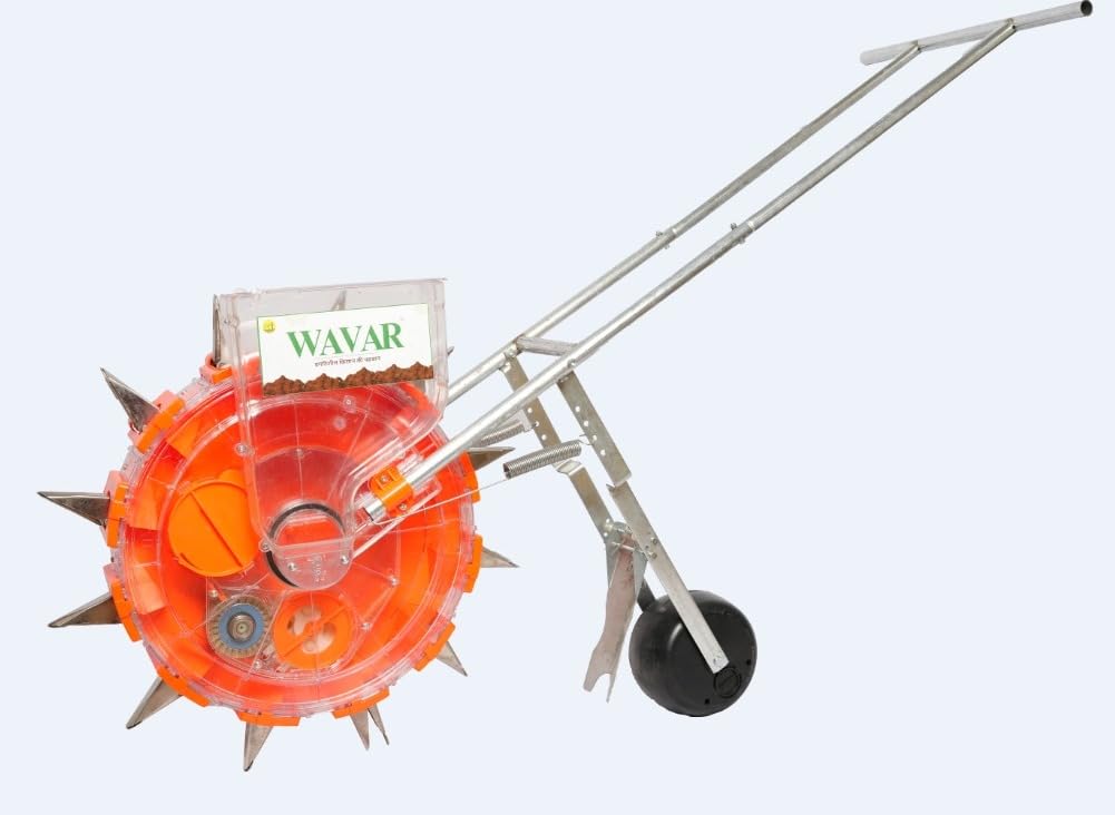 Manual Seeder Machine Cum Dibbler/Hand Operated Seeding Machine for Agriculture | Heavy Quality Best in Class,Orange