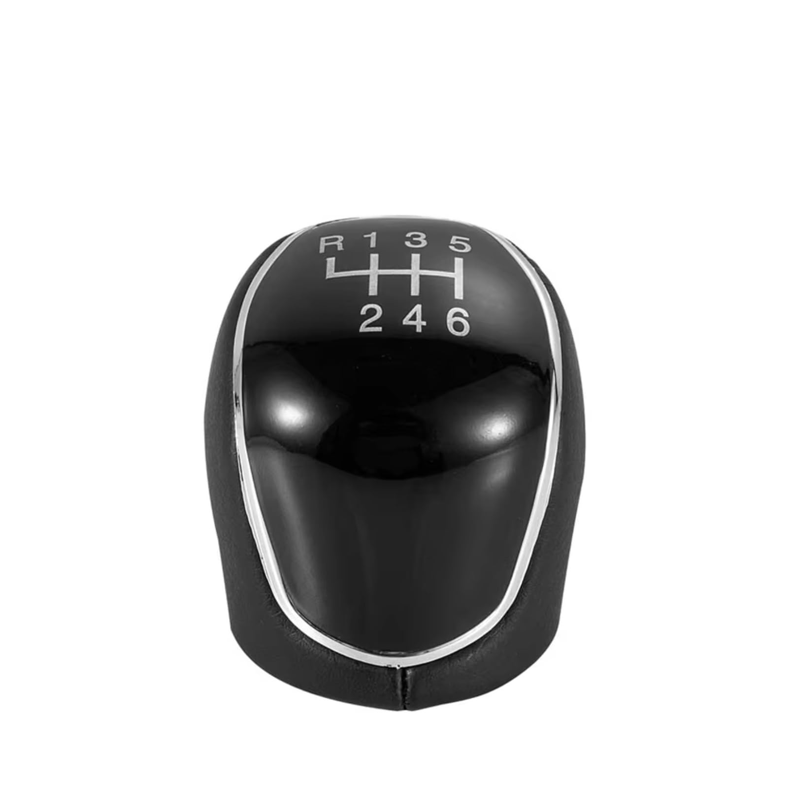 Pbqenxb Black 6 Speed R135 For For Mondeo 4 Mk4 For Focus S-Max C- Max For Kuga For Galaxy Leather Shifter Lever Headball 5/6 Speed Gear Shift Knob Car Shift Knobs(Black 6 Speed R135)