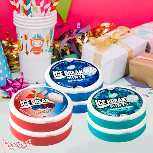 Ice Breakrs Hard Candy Variety Pack, Ultimate Sugar Free Mints, 6 Pack 2 of Each Flavor Includes wintergreen, coolmint, DUO strawberry, ice Breakrs mints Variety Pack for Fresh Breath - Thumbnail 6