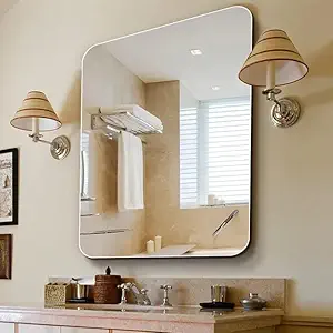 MERKEZI ART MA40 Decorative Wall Mirror for Bathroom, Living Room, Bedroom, Vanity Mirrors, Makeup (12 x 18 Inch)(P-1)