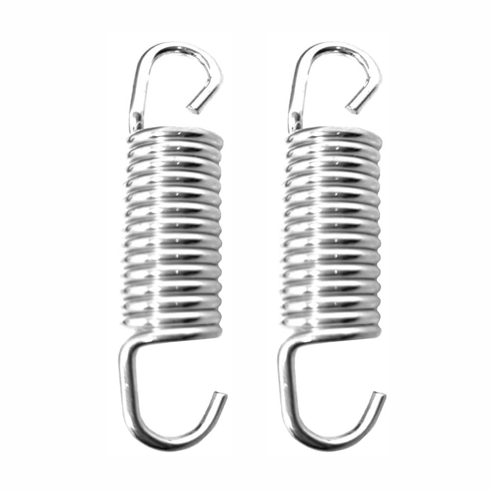 SEIWEI 2PCS Trampoline Springs, 10cm Steel Spring Replacement, Metal Rust Resistant Fitness Frame Electroplated Spring For Indoor Outdoor Use