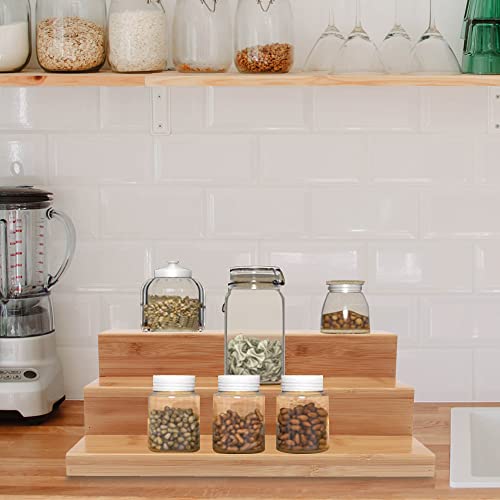 image for Clevinger Spice Rack Kitchen Cabinet Organizer, 3 Tier Bamboo Display 