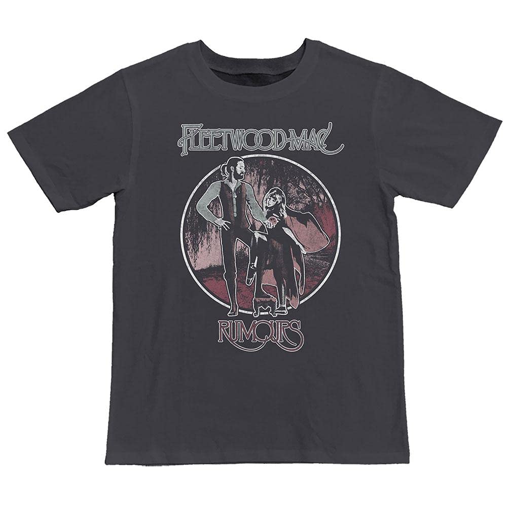 Fleetwood Mac T Shirt Rumours Vintage Band Logo Official Mens Grey XL
