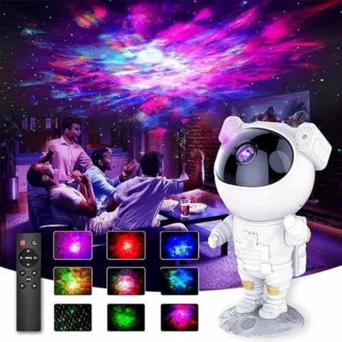 Image of ThAgan Astronaut Galaxy Projector, Star Projector Night Light with Remote & Timer, 360 Rotating Nebula Lamp for Bedroom Ceiling, Gaming Room Decor, Birthday Gifts for Kids & Adults