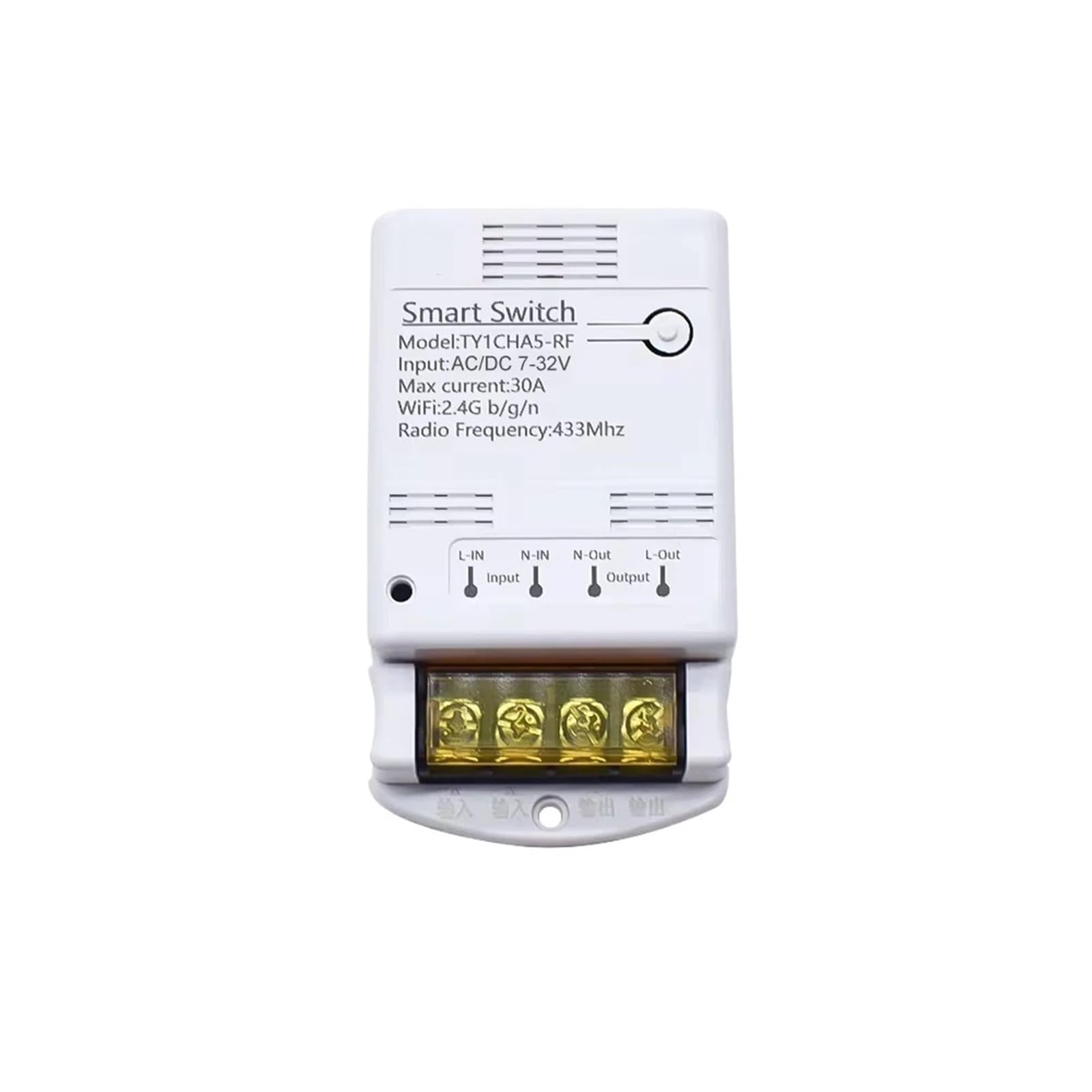 Interruptor Inteligente Tuya WIFI De 4000 W Y 30 A, Módulo De Relé De 20 A, Receptor RF433, Disyuntor, Compatible Con Alexa Y Google Home.(Only need RF433)