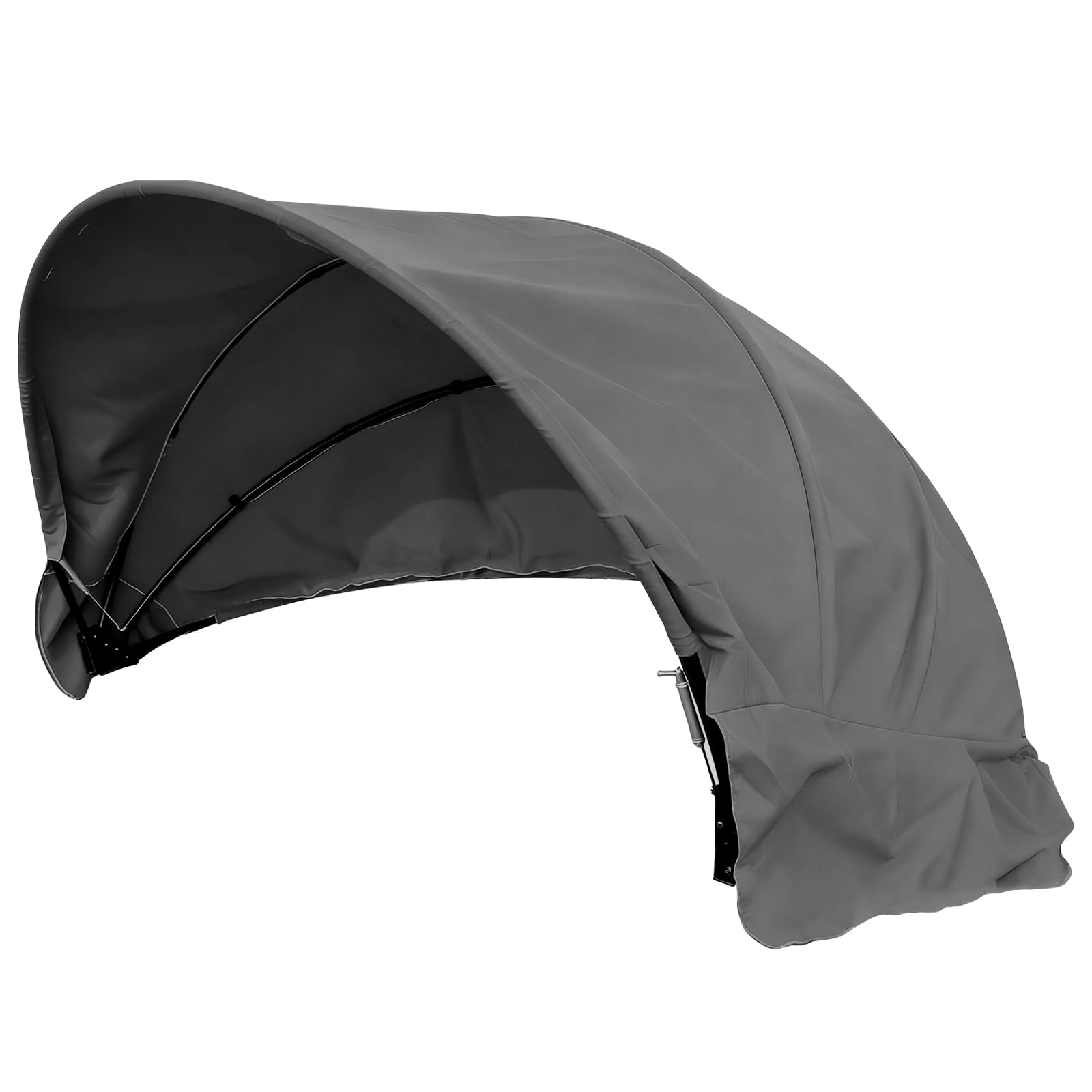 DSWCKNVK Outdoor Daybed Canopy Replacement,Patio Round Rattan Wicker Sunbed Canopies,66'' Round Retractable Daybed Top Cover,Waterproof UV & Fade Resistant(Only Canopy) (Dark Gray, 66in)