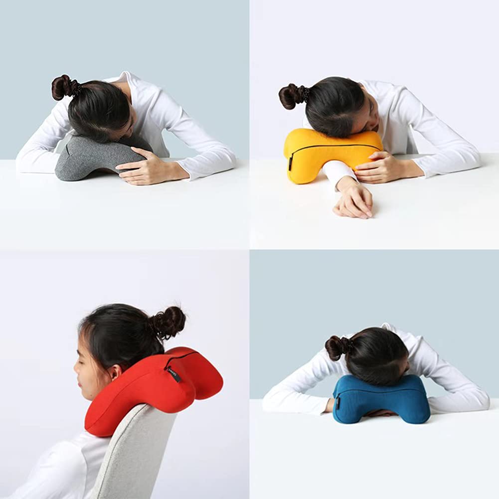 DongBao Reisekissen, Memory Foam Nackenkissen, bequem und tragbar, ergonomisches Nickerchenkissen für Flugzeug, Auto, Zug, Bus und Familie