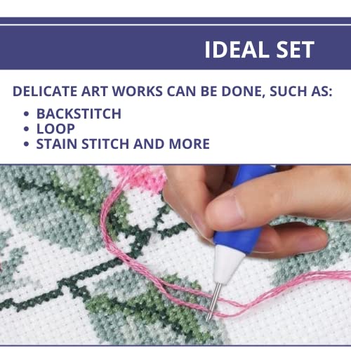 Yarrd DF5 Magic Embroidery Pen Punch Needles Punch Needle Pen Set Cross Stitch Tool Kit Diy Craft thumb #5