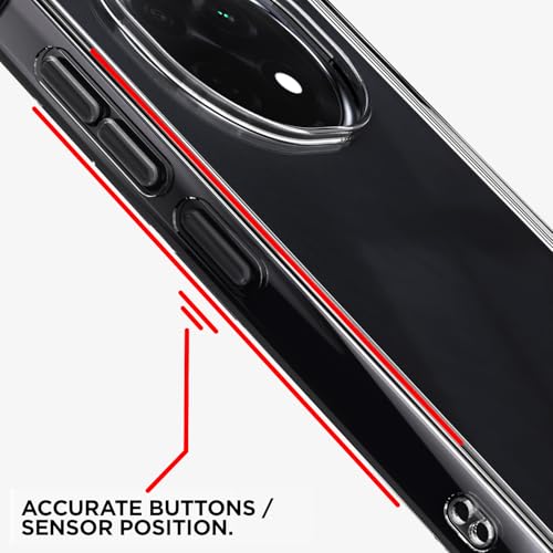 Image of Amazon Basics Back Cover for Oppo F29 Pro 5G PC + TPU Clear Transparent Raised Edges Shockproof Protective Phone Bumper Case(Transparent)