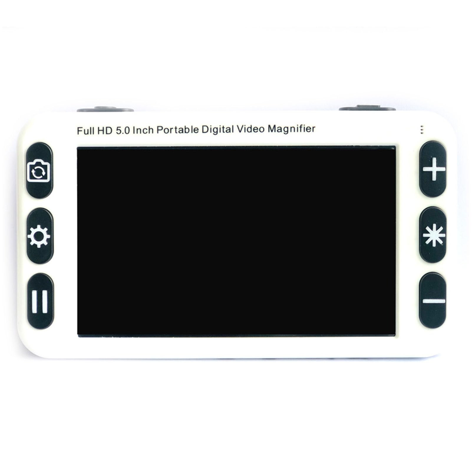 Lente d'ingrandimento digitale portatile, ausilio elettronico per la lettura, touchscreen da 5 pollici 800x480 con supporto pieghevole per ipovedenti, obiettivo della fotocamera per lontano,White