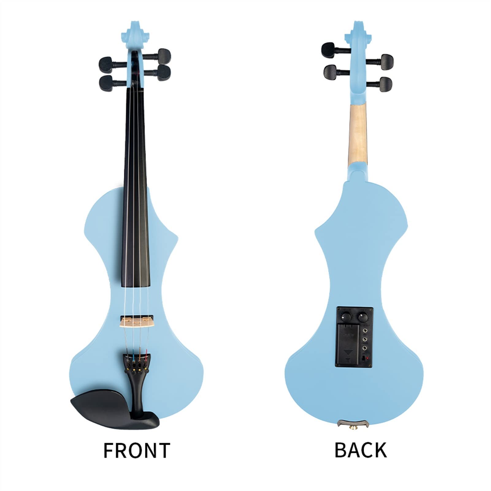 Violine Musikinstrumente Ausgewählte 4/4 Elektrische Geigenset Solidwood Karosserie Mit Geigenbogen+Fall+Bag+Tuner+Geigenketten