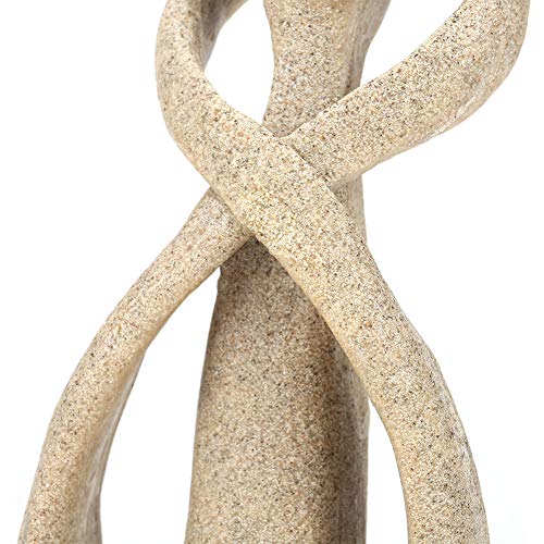 Sandstone Lover Figurine Hug Kiss Style Abstract Art Sculpture Statue Collectible Figurines, Handmade Sandstone Crafts Home Office Bookshelf Desktop Decor Valentines Wedding Gifts For Couple 9 Inch #TOP2