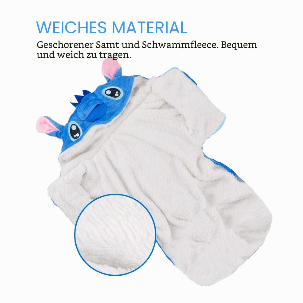 Gimilife Hundekostüm, Hunde-Kapuzenpullover, Halloween-Kostüm, Haustier-Weihnachts-Pyjama-Outfit, Haustiermantel, Cartoon-Kostüme für kleine, mittelgroße und große Hunde und Katzen für Halloween