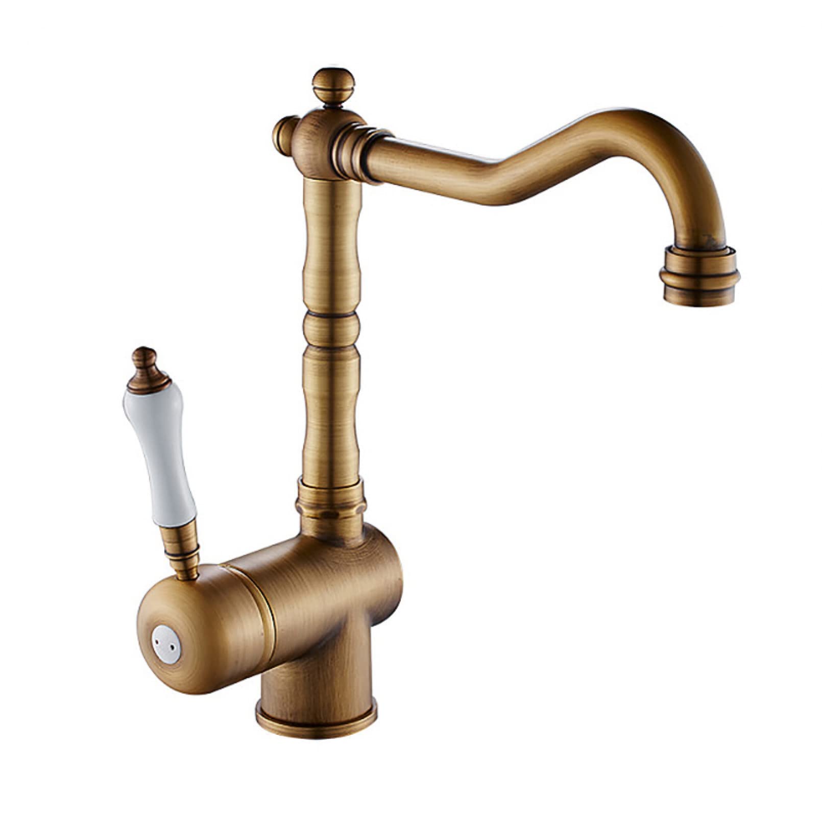 Robinet de Cuisine Bronze Antique LWX Mélangeur Eau Chaude Pont