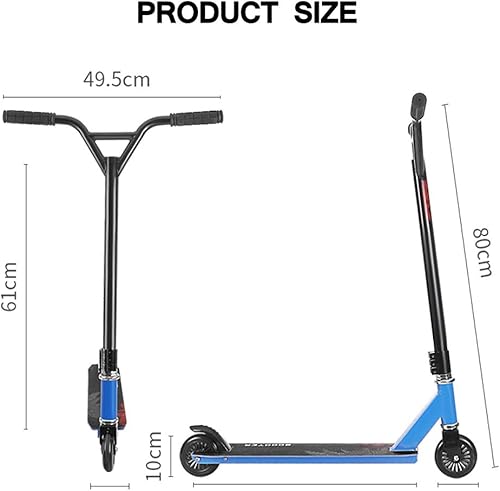 Miniatura 2 de Trampolines WRRAC, patinete de acrobacias completo, patinete de truco, ligero, de alto impacto, ruedas de 3.937 in, marco ligero, tanto para