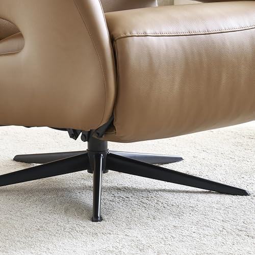 Image of Home Centre | Damian Faux Leather 1 Seater Manual Recliners | Recliner Sofa for Living Room | Brown | 1 Year Warranty