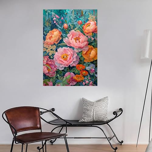 Tableau decoration murale fleurs colorees de qualité artistique - 3