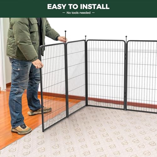 Image of FXW Rollick Unleashed Dog Playpen for Indoor, Yard, RV Camping, 45 inch 16 Panels Dog Pen with Connectors (Pack of 2) for Large Dogs│Patented