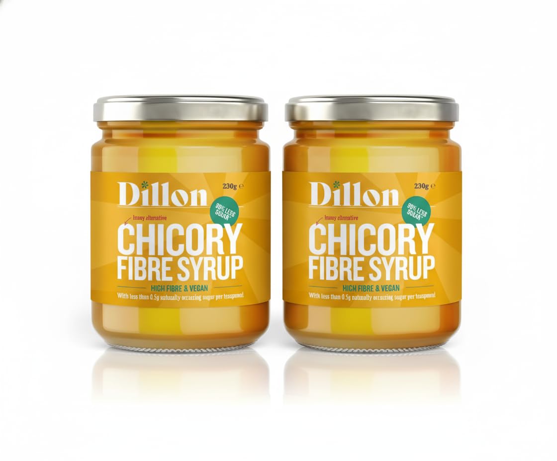 Dillon Organic Chicory Fibre Syrup | Natural Low-Sugar Sweetener, Prebiotic, Vegan Honey Alternative, Keto & Paleo Friendly, 230g (Pack of 2)
