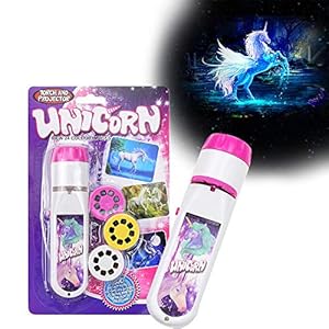 Pup Go Torcia Proiettore Bambini con 24 Immagini Unicorno, Storie Diapositive Torcia Giocattoli per Parete Soffitto Tenda, Crea Le tue Storie, Regali Fiabe Bambina 3+ Anni (Unicorno)