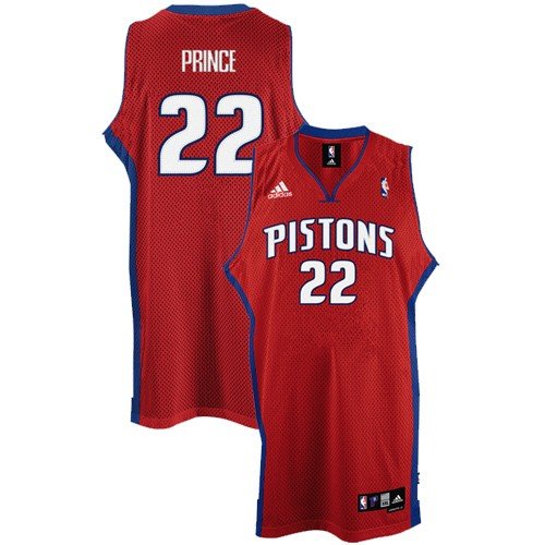 adidas Tayshaun Prince Jersey Red Swingman #22 Detroit Pistons Jersey