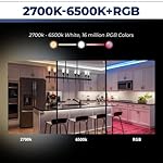 E12 Smart Bulb 60W Equivalent, 500LM 6W WiFi Candelabra LED Light Bulb Compatible with Alexa/Google Home, No Hub Required, RGBCW Chandelier Candle Bulb, 2.4G WiFi Only, ETL Listed, 3PCS - Image 3