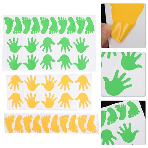 YARNOW 40pcs Adhesivos Decorativos de Manos y Pies para Pared miniatura 7