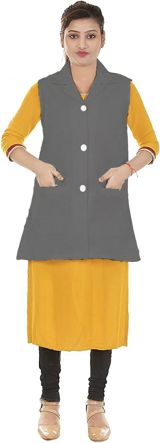 UNLEASHED Sleeveless LAB Coat for Doctors, Nurse, Technician, Operator ETC