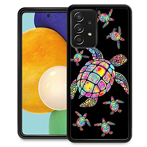 CARLOCA Compatible with Samsung Galaxy A53 5G Case,Colorful Rainbow Turtle Family Samsung Galaxy A53 5G Cases,Fashion Graphic Design Shockproof Anti-Scratch Drop Protection Samsung Galaxy A53 5G - image 1