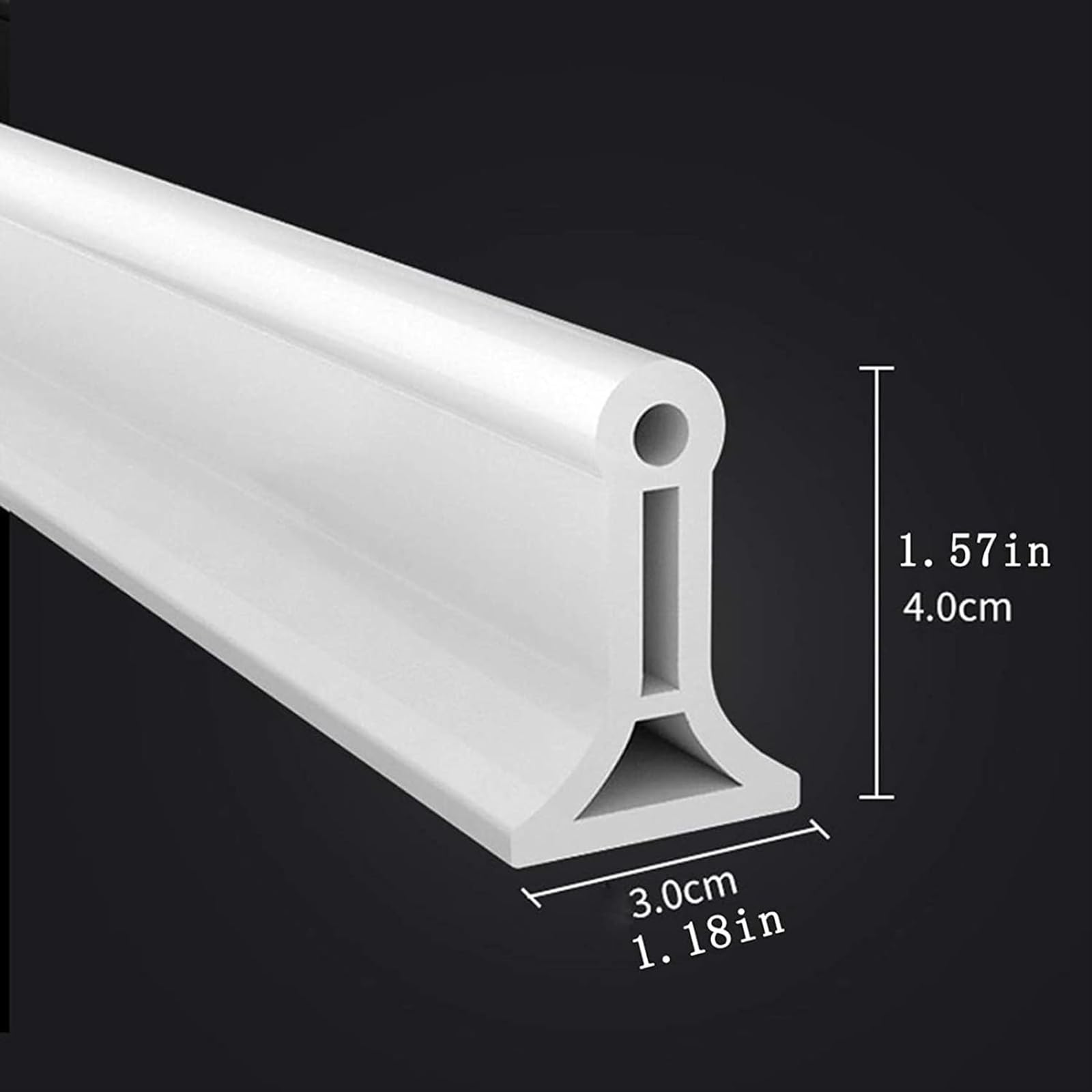 Barriera d'acqua autoadesiva, paraspruzzi pieghevole in striscia di silicone con nastro sigillante, protezione d'acqua in silicone autoadesiva per lavello, striscia di barriera d'acqua ( Color : Black