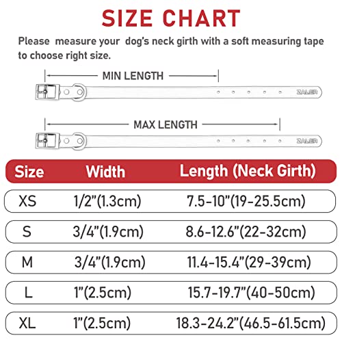 Zaler Waterproof Dog Collar, Adjustable Stinkproof Dog Collars Easy To Clean, Soft Comfortable Pet Collars For Large, Medium Small Dogs (Strawberry Red, S(Length:8.6''-12.6''; Width:0.75'')) #TOP3