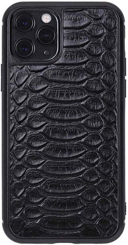 Coque iPhone 12 Pro antichoc cuir motif python protège écran