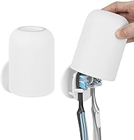 Vista 8 de 2 PCS Soportes Autoadhesivos para Cepillos de Dientes Montados en la Pared, Gancho para Cepillos de Dientes Resistente al Agua, 2 en 1 con Colgador