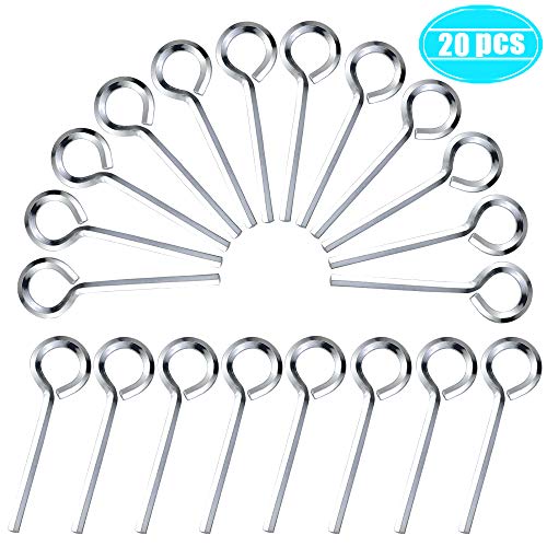 Twdrer 20 PCS 5/32" Sliver Standard Hex Dogging Key with Full Loop,Solid Metal