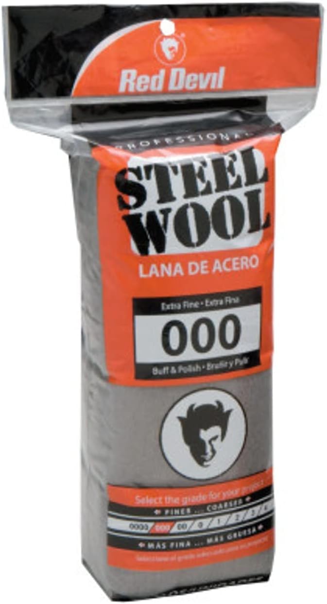 Red Devil 0311 Steel Wool, 000 Extra Fine, 16 Pads (Pack of 6)