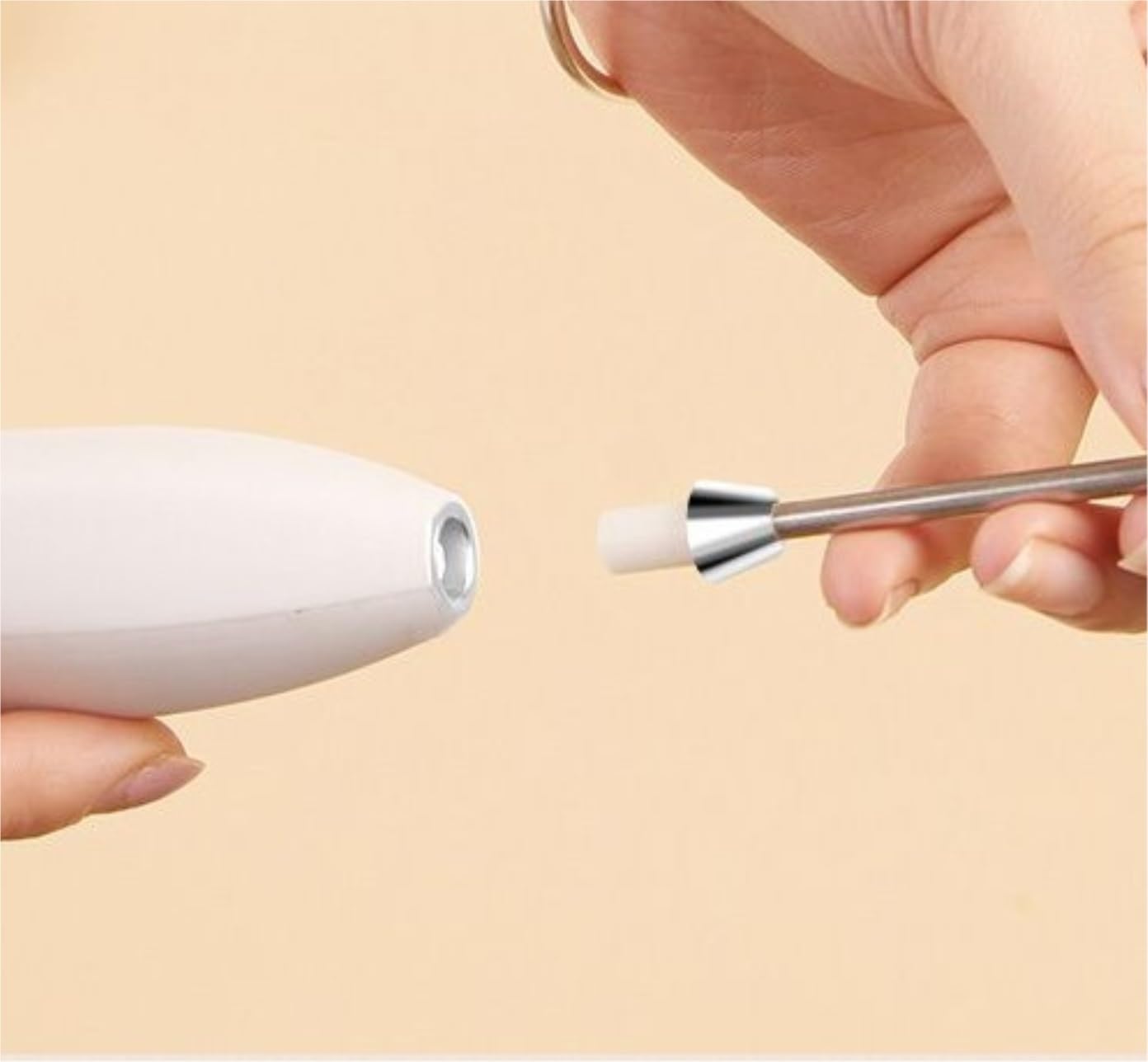 Frullino Montalatte per Macchiato Frullatore Elettrico Montalatte A 3 velocità Frullatore A Immersione Agitatore per Schiuma Ricaricabile USB Schiumatore Latte(White)