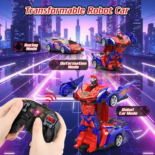 Voiture télécommandée robot transformable anti-choc pour éviter la frustration des enfants